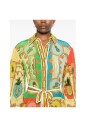groene-zijden-grafische-print-jurk