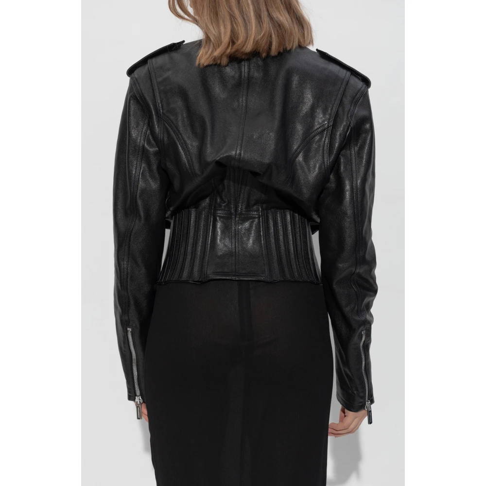 Dsquared2 Leren jas Black Dames
