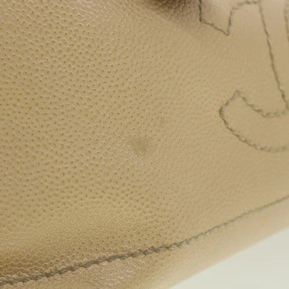 Chanel Vintage Pre-owned Leather chanel-bags Beige Dames