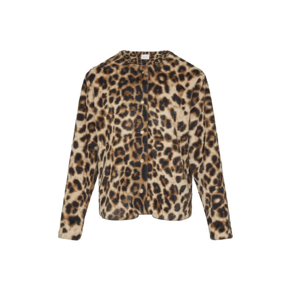 Sisters Point Luipaardprint Jas Gutas Stijl Brown Dames
