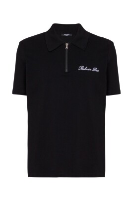 polo-noir-avec-broderie-logo
