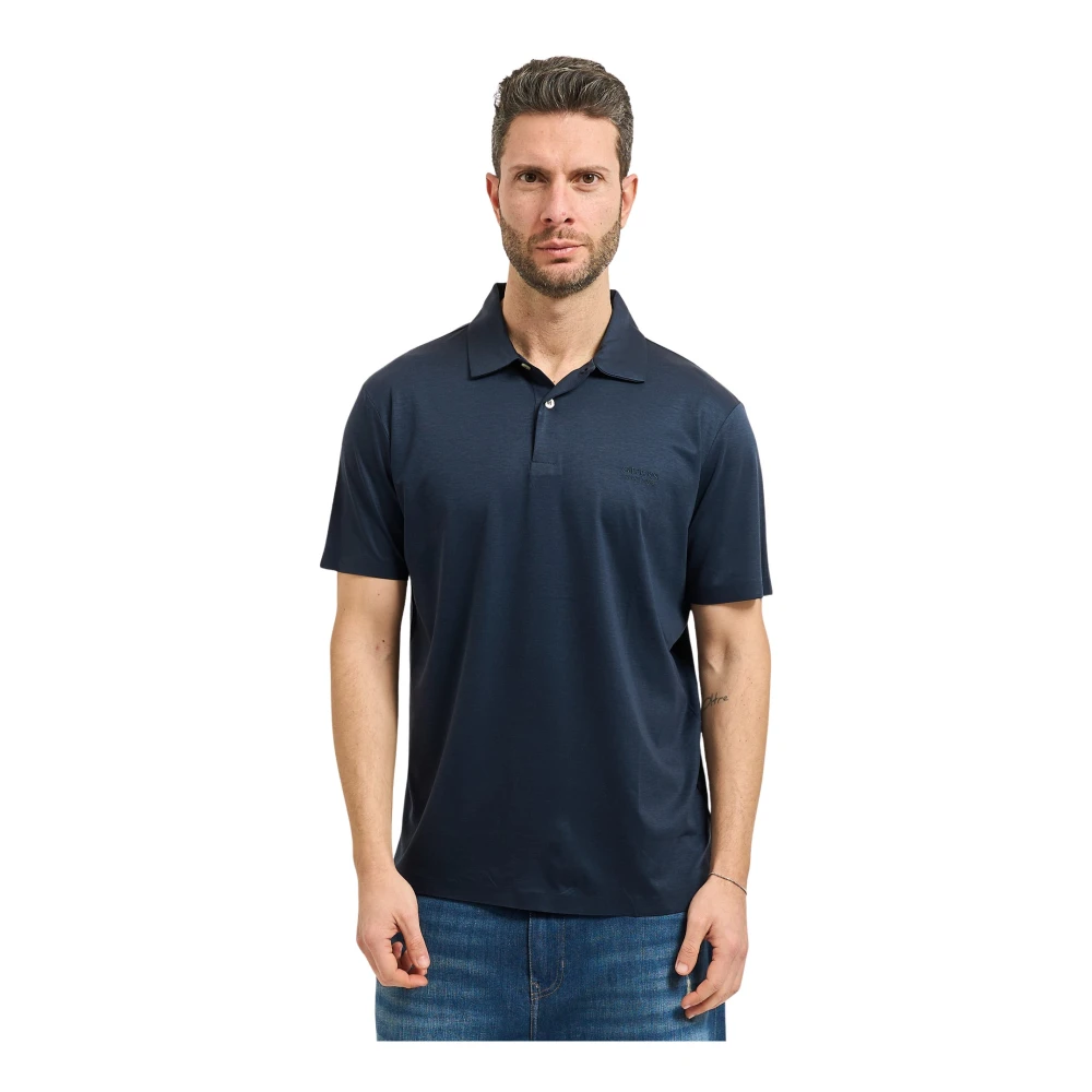 Guess Hombre Azul - Polo De Mezcla De Lyocell - Tops - L - Polo De Mezcla De Lyocell
