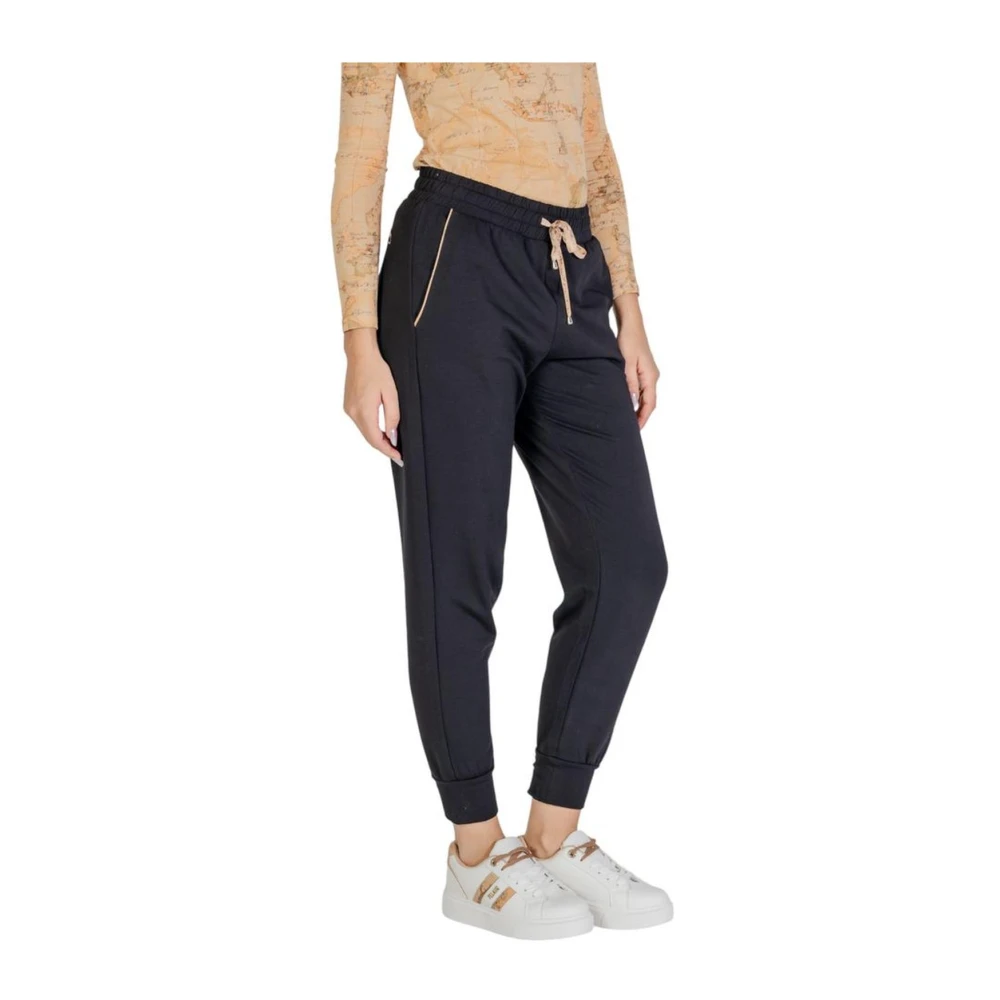 Alviero Martini 1a Classe Zwarte katoenen stretch jeans en broeken Black Dames