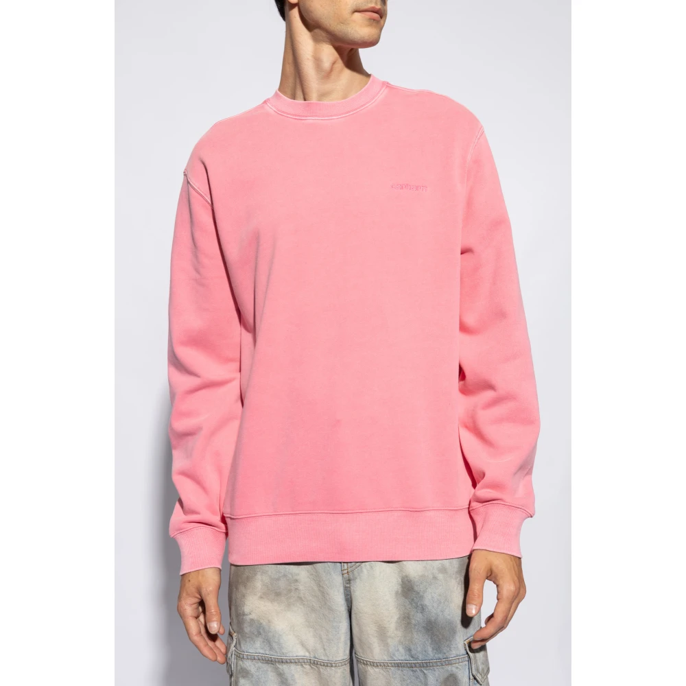 Carhartt WIP Sweatshirt met logo Pink Heren
