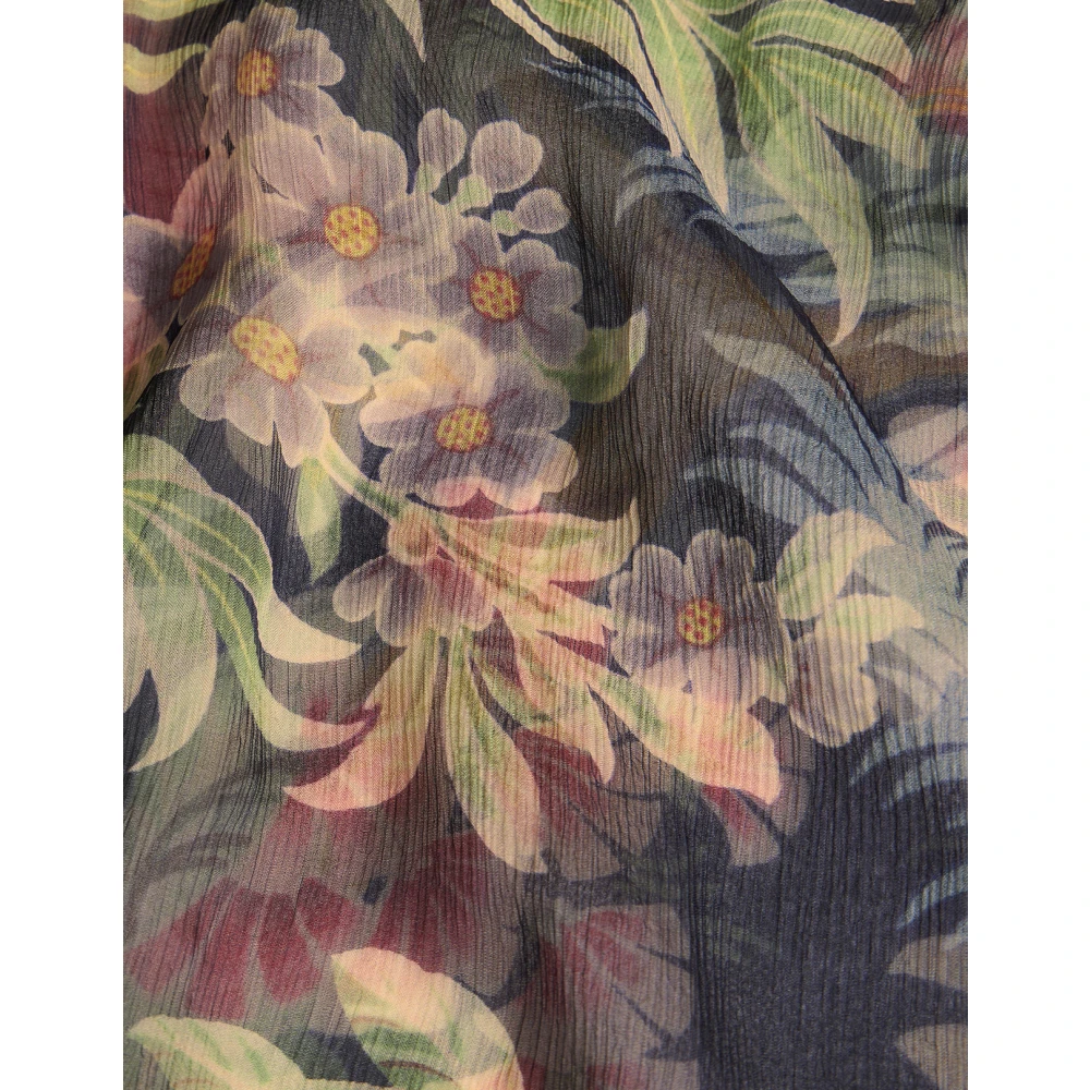 ETRO Bloemenprint Zijden Blouse Multicolor Dames