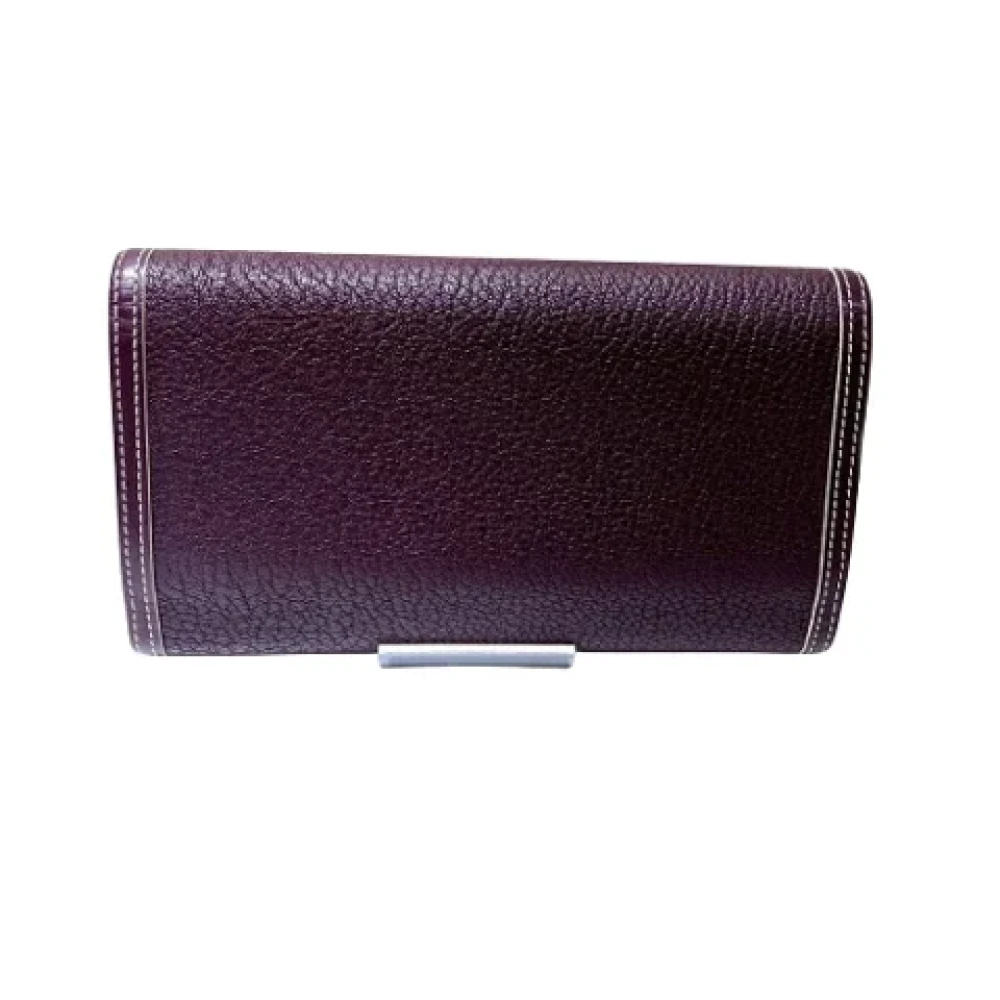 Louis Vuitton Vintage Pre-owned Leather wallets Purple Dames