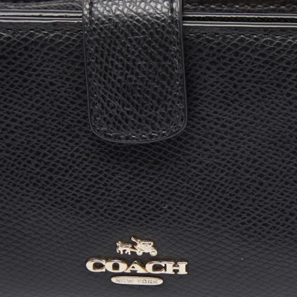 Coach Pre-owned Leather wallets Black Dames