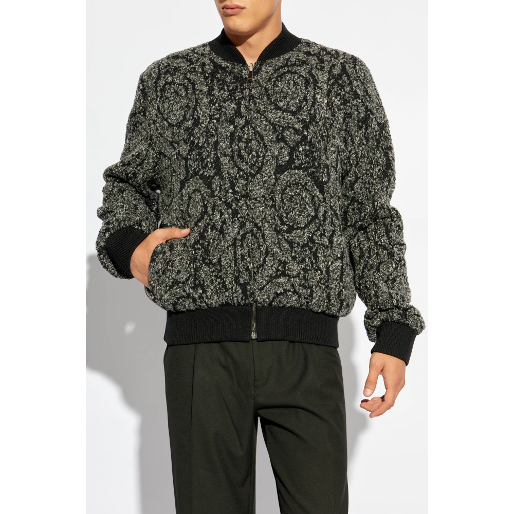 Versace Omkeerbare bomberjack Black Heren