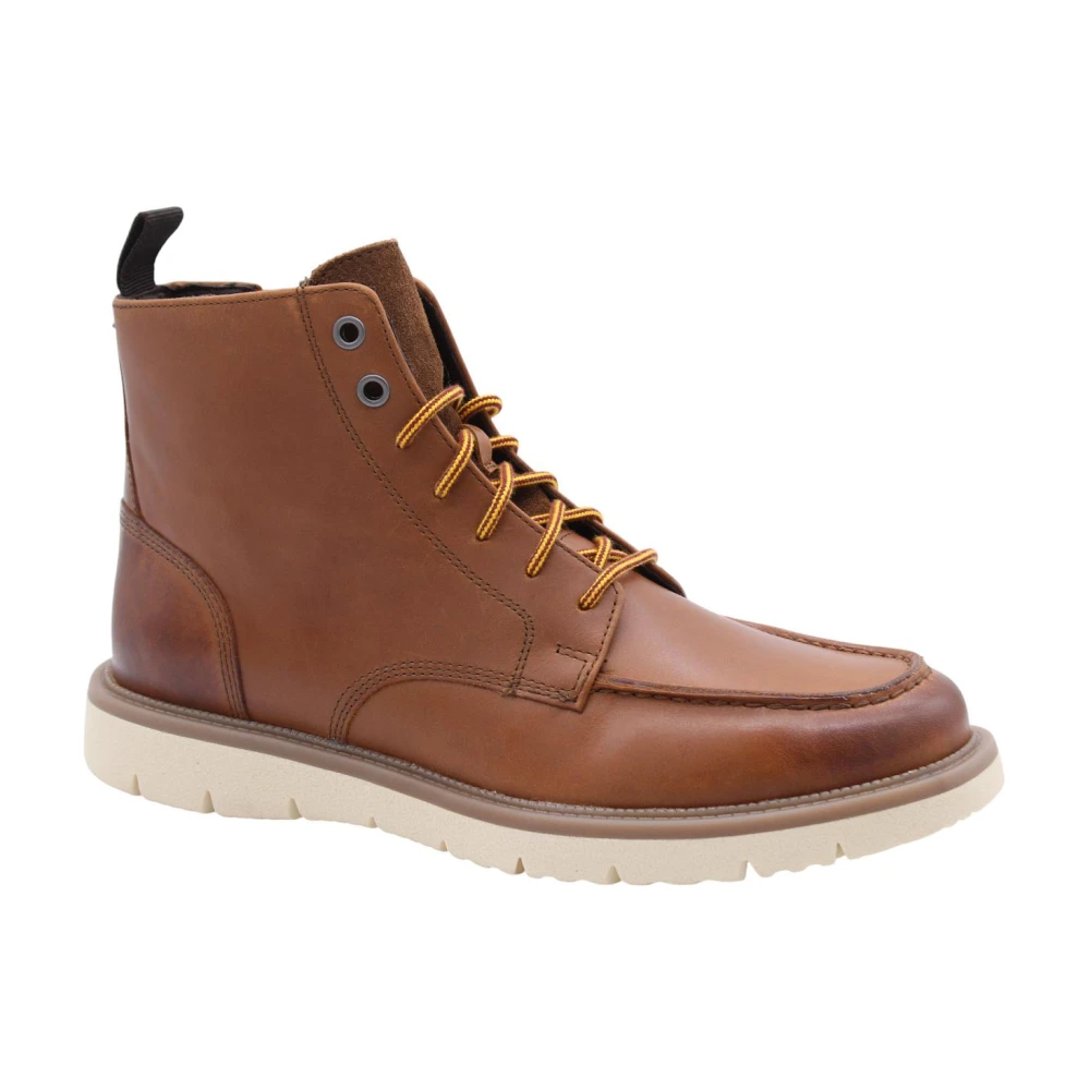 Geox Men's Brown Lace-Up Boots,, Stylish Ankle Boot With Uil Detail Size 11 Uk