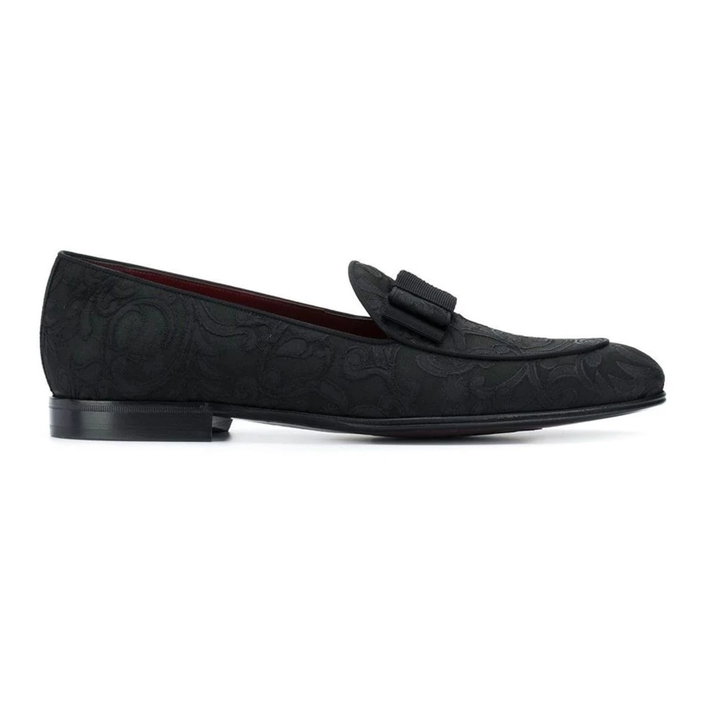 Dolce & Gabbana Men's Black Baroque Jacquard Loafers