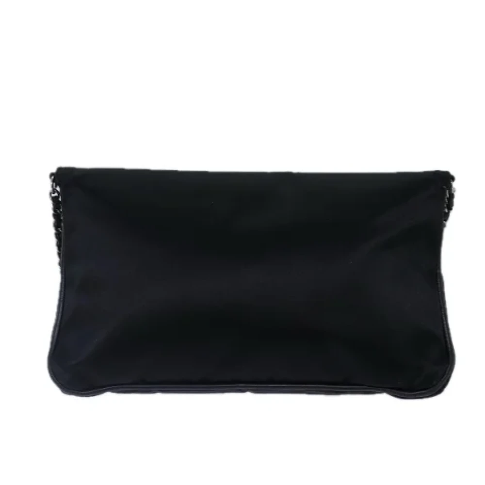 Chanel Vintage Pre-owned Canvas chanel-bags Gray Dames
