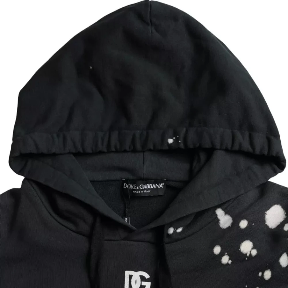 Dolce & Gabbana Zwarte Siciliaanse Hoodie Sweatshirt Grafische Print Black Heren