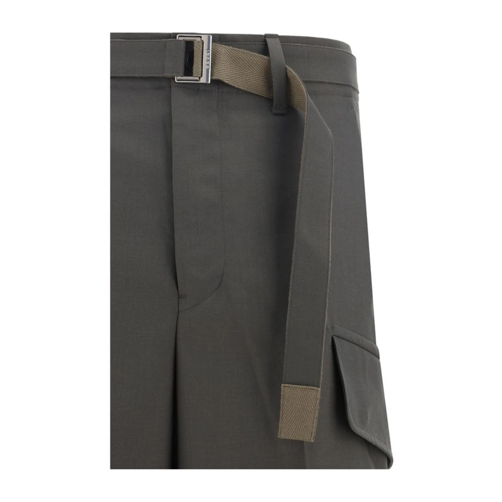 Sacai Verstelbare broek met meerdere zakken Green Heren