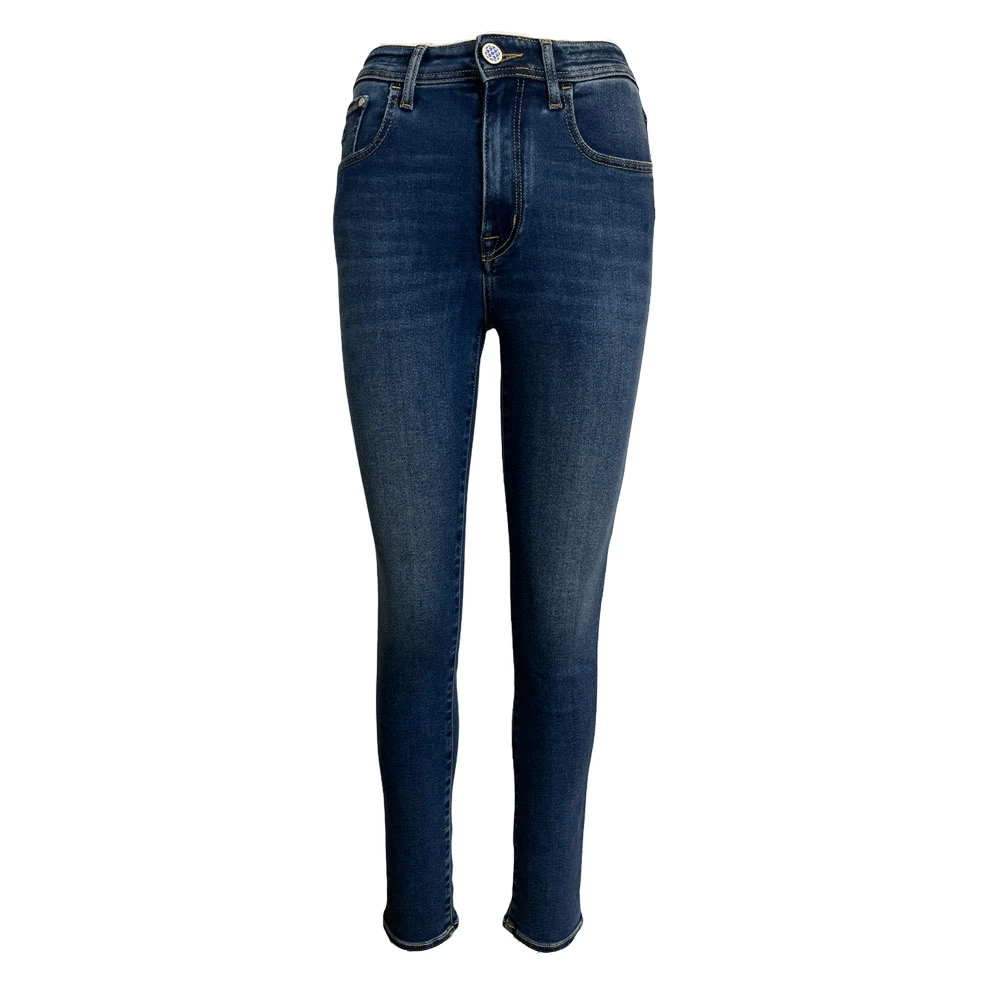 Slim High Waist Olivia Jeans - Blå