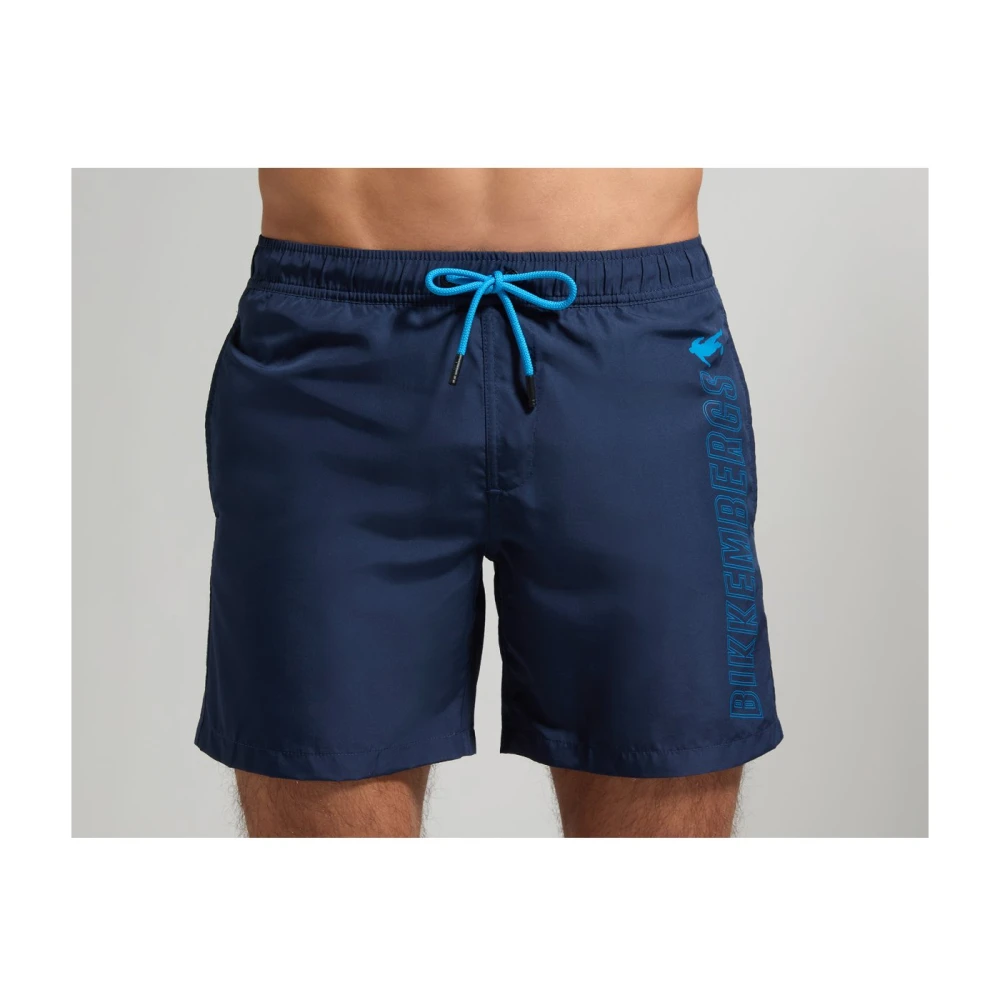 Bikkembergs Blauwe Logo Zwembroek Blue Heren