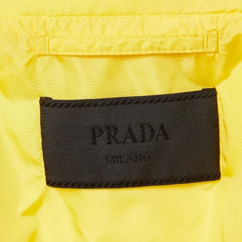 Prada Vintage Pre-owned Nylon outerwear Yellow Dames