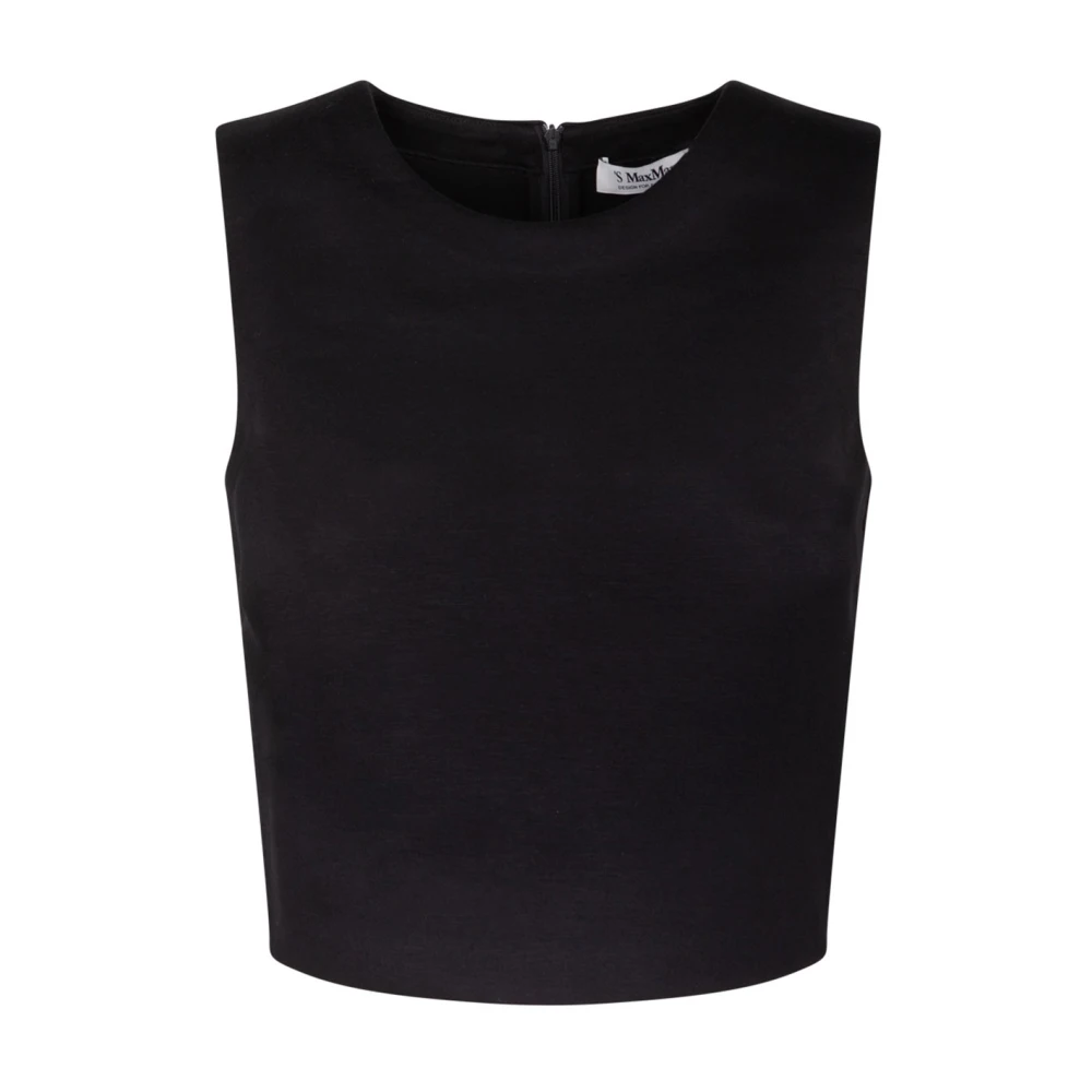 Max Mara Zwarte Crop Top Black Dames