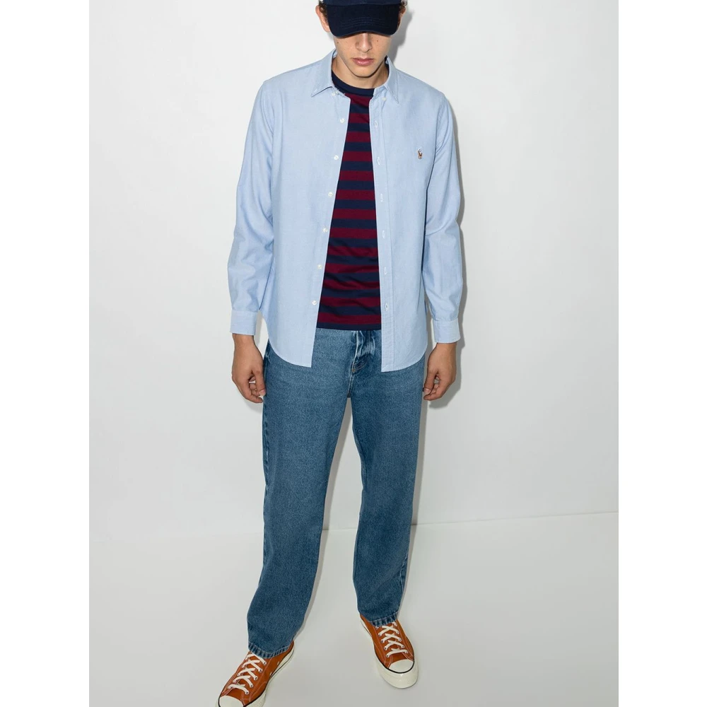 Polo Ralph Lauren Klassiek Blauw Overhemd voor Mannen Blue Heren