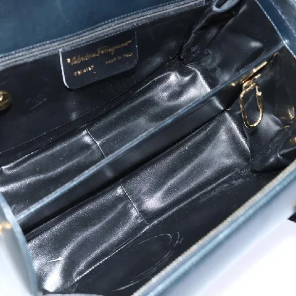Salvatore Ferragamo Pre-owned Leather handbags Blue Dames