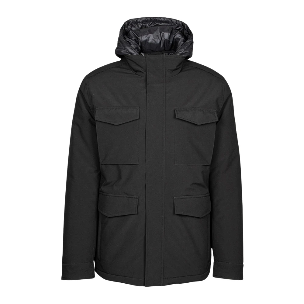 Karl Lagerfeld Cargo stijl met afneembaar kapgedeelte Black Heren