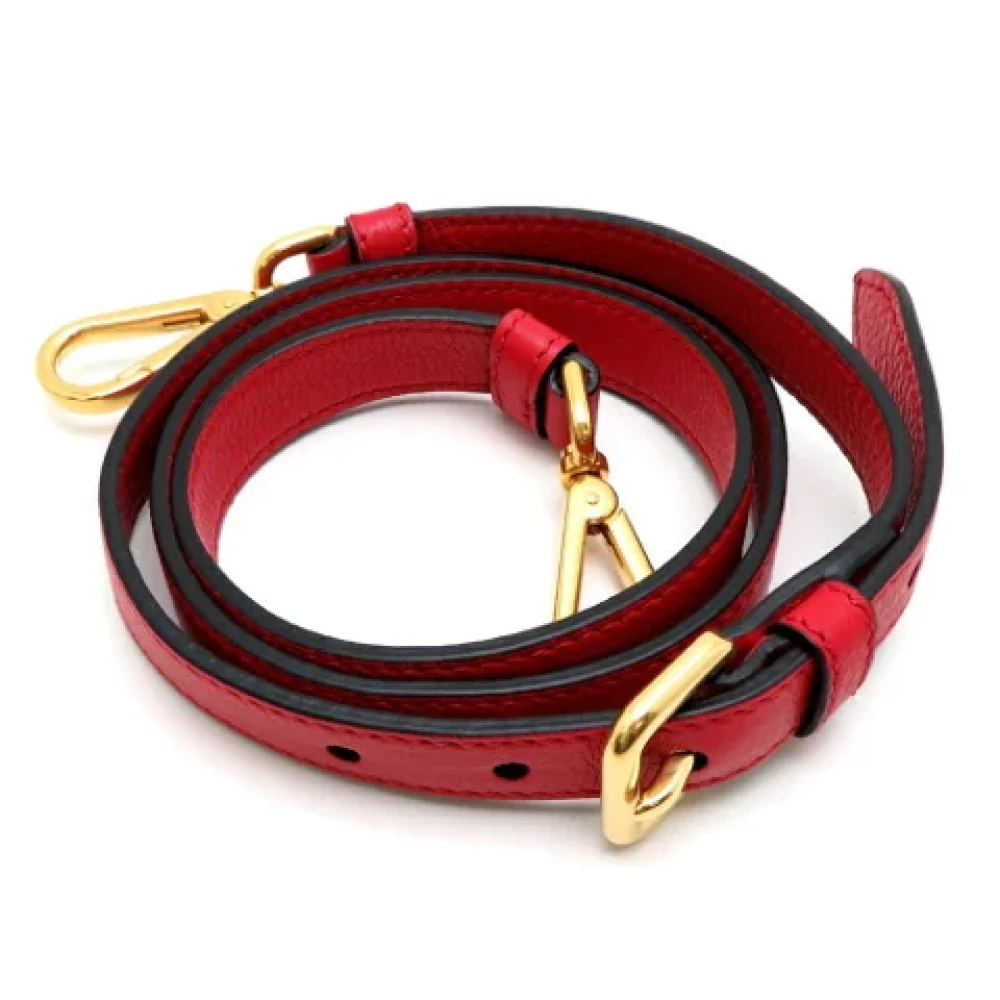 Prada Vintage Pre-owned Leather prada-bags Red Dames