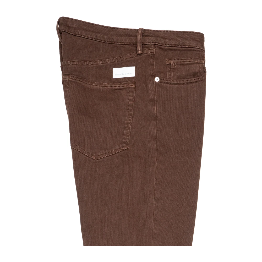 Nine In The Morning Straight Leg Denim Jeans Cacao Wassing Brown Heren