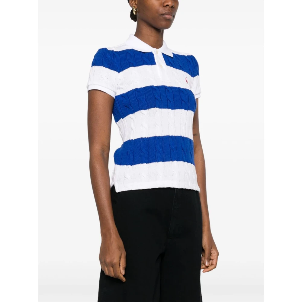 Polo Ralph Lauren Gestreepte Geribbelde T-shirts en Polos Multicolor Dames