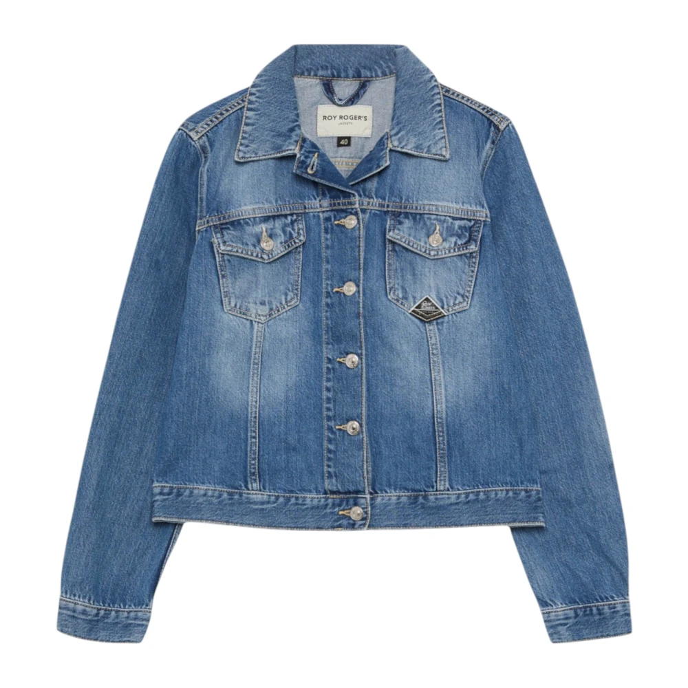 Roy Roger's Denim Jack Vrouw Katoen Iconisch Blue Dames
