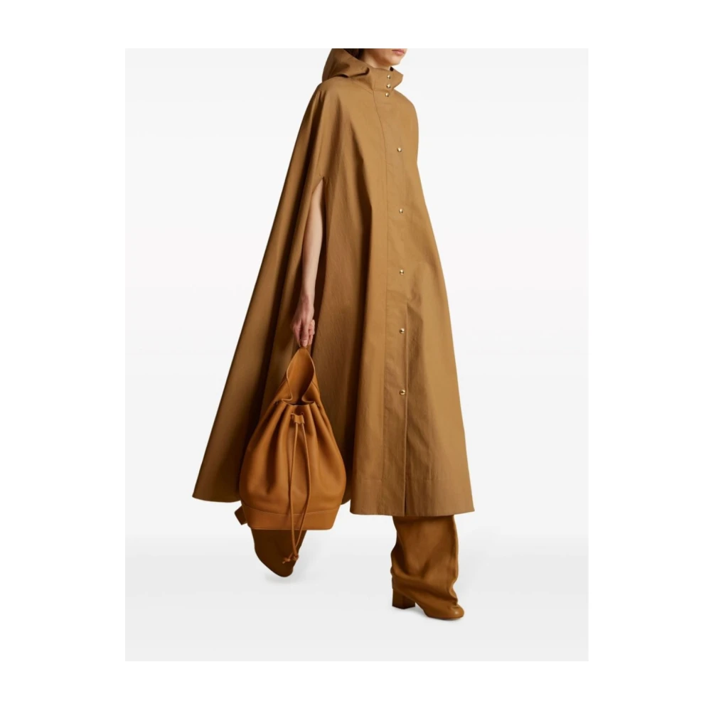 Khaite Stijlvolle Roygen Cape Jassen Brown Dames