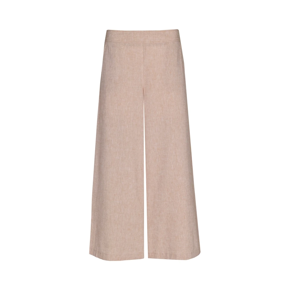 Marie Méro Beige Linnen Katoenen Broek Beige Dames