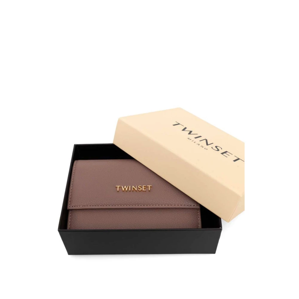 Twinset Zwarte Portemonnee voor Moderne Vrouwen Black Dames