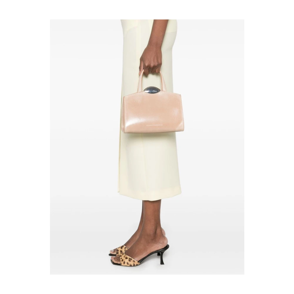 Benedetta Bruzziches Beige Magnetische Sluiting Handtas Beige Dames