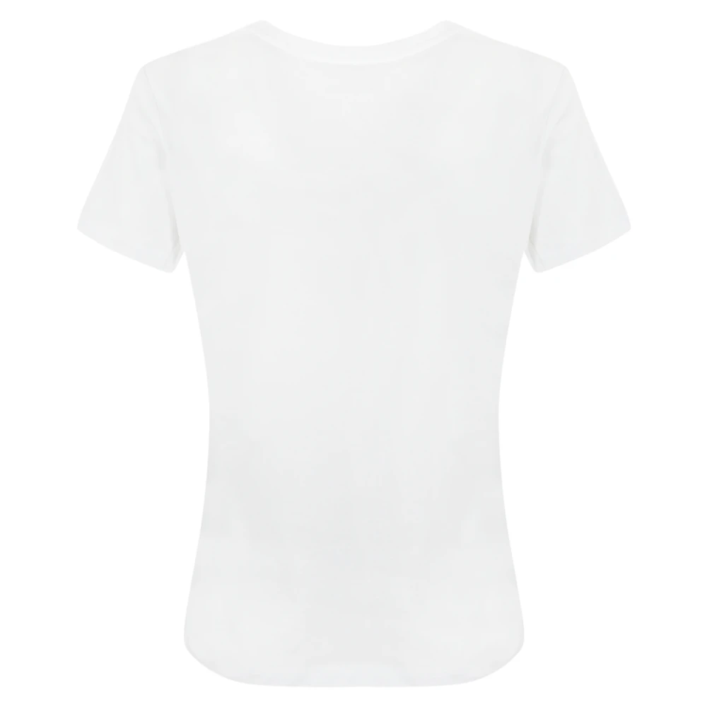 Twinset Geborduurd Logo T-shirt en Polo White Dames