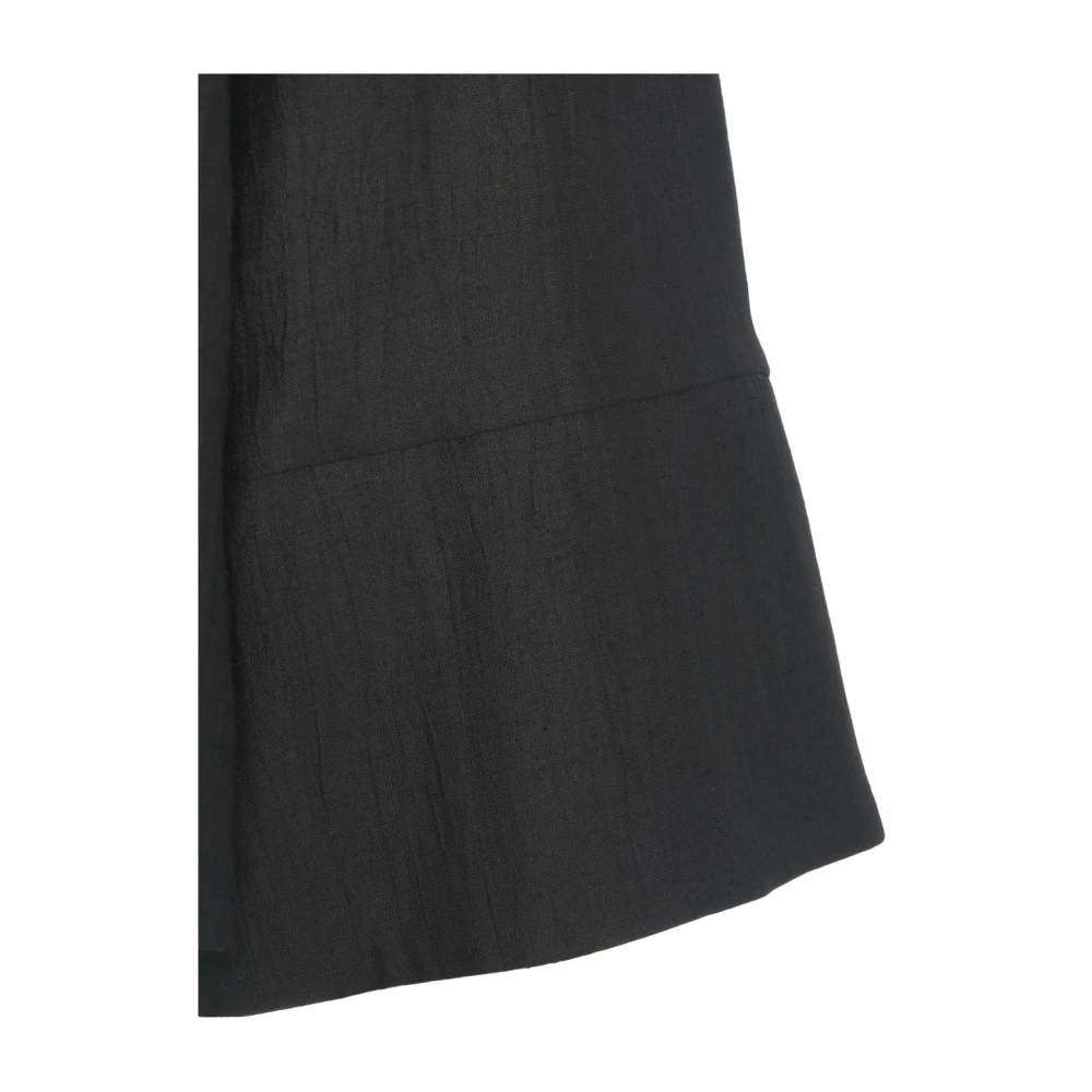 Kaos Zwarte Polo Kraag Blouse Elegante Stijl Black Dames