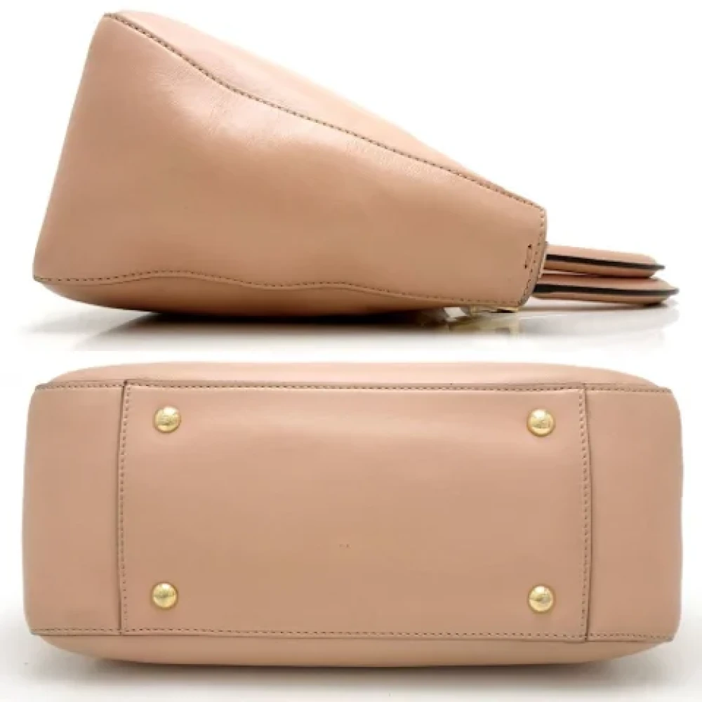 Fendi Vintage Pre-owned Leather totes Beige Dames