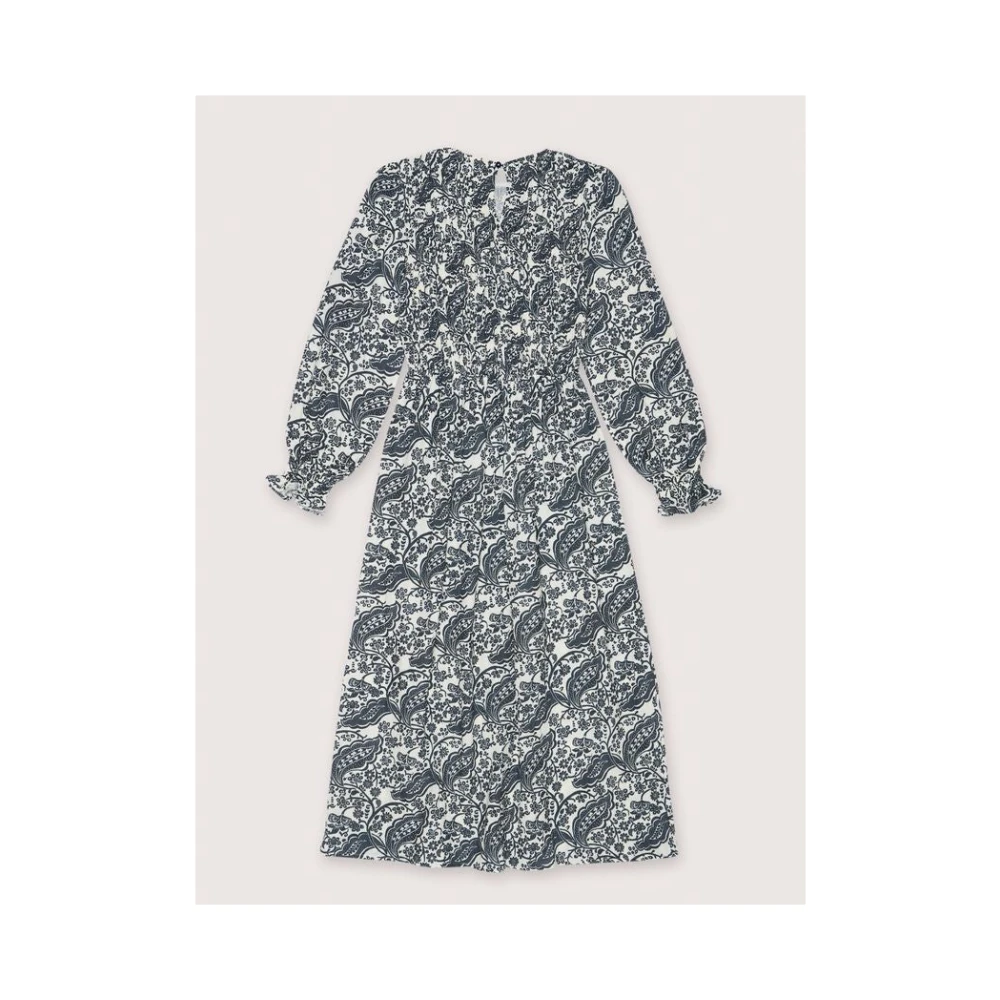 The New Society Majestic Paisley Jurk Blue Dames