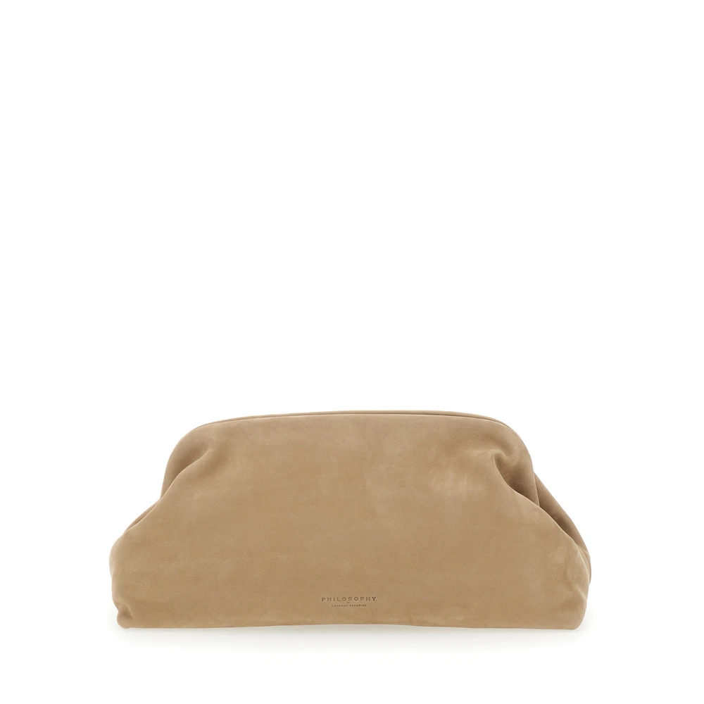 Philosophy di Lorenzo Serafini Beige Schoudertas met Logo Lettering Beige Dames