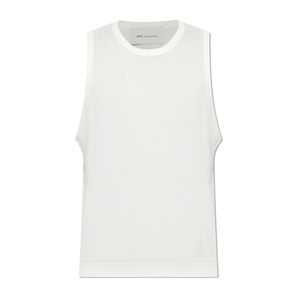 Ami Paris Uomo Bianco Top, S, New,