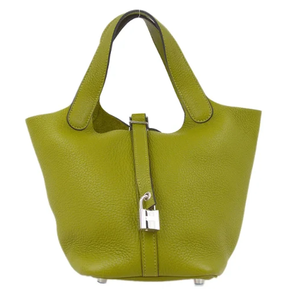 Hermès Vintage Pre-owned Fabric handbags Green Dames