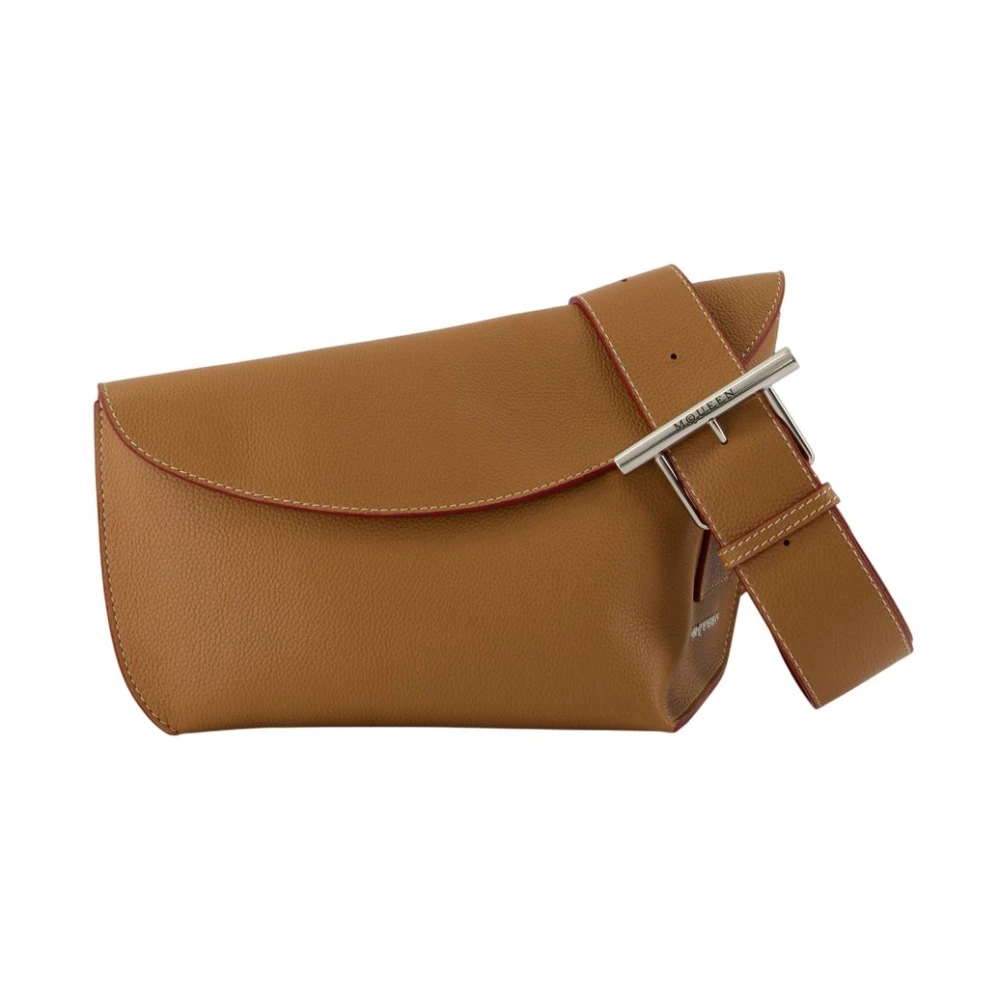 Alexander Mcqueen Women's Brown Grainy Calf Leather Shoulder Bag