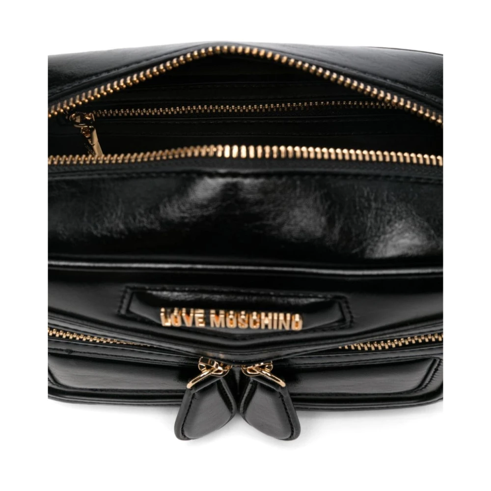 Love Moschino Stijlvolle dames schoudertas in zwart Black Dames