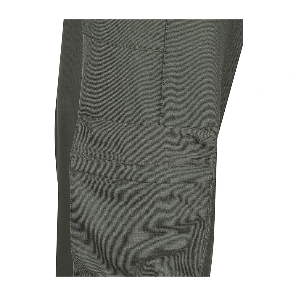 Mauro Grifoni Groene Wollen Textuur Broek Green Heren