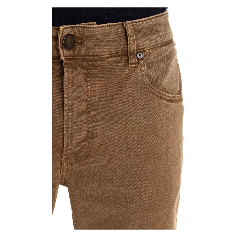 PT Torino Bruine Denim Tapered Fit Jeans Brown Heren