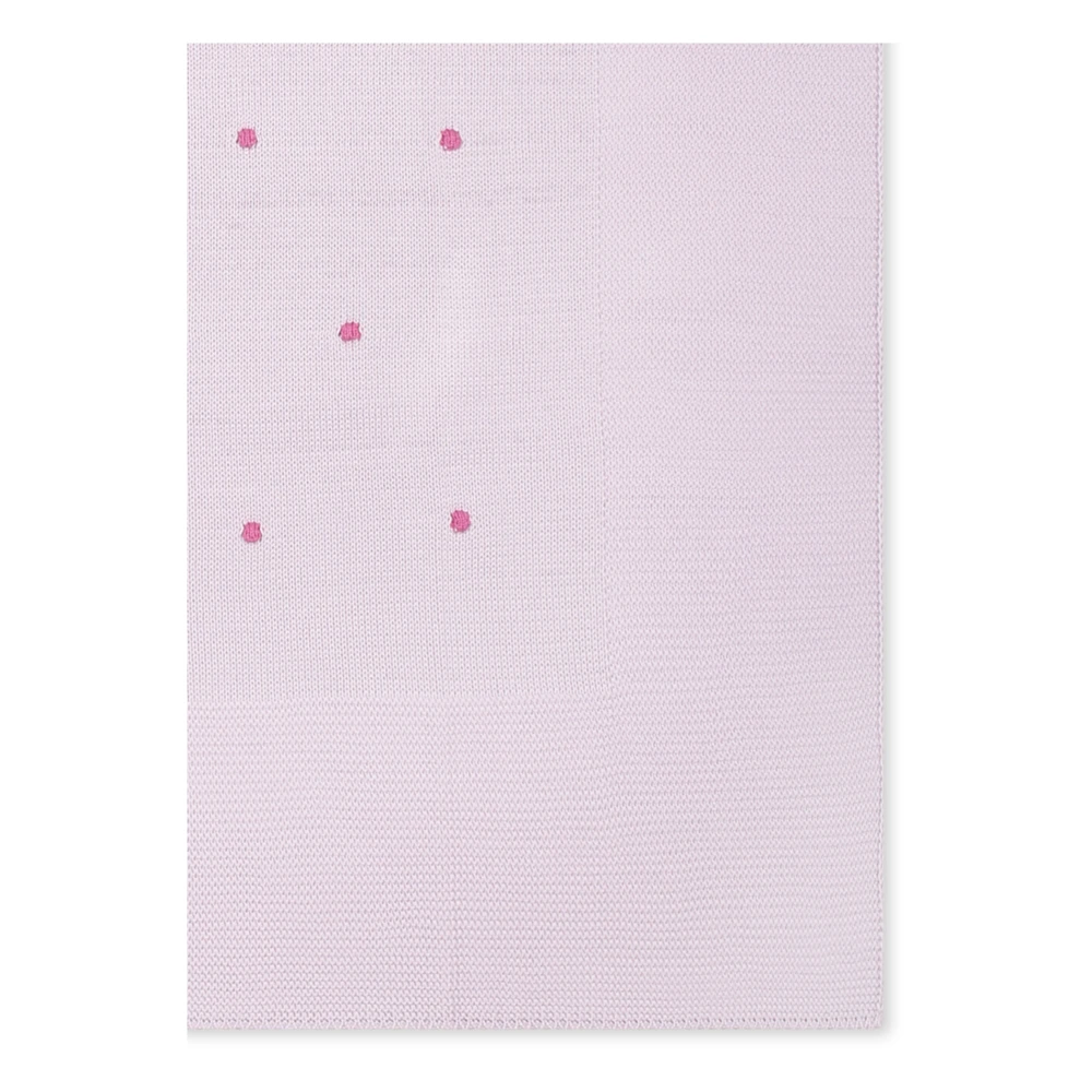 Little Bear Paars katoenen deken met geborduurde stippen Purple Unisex