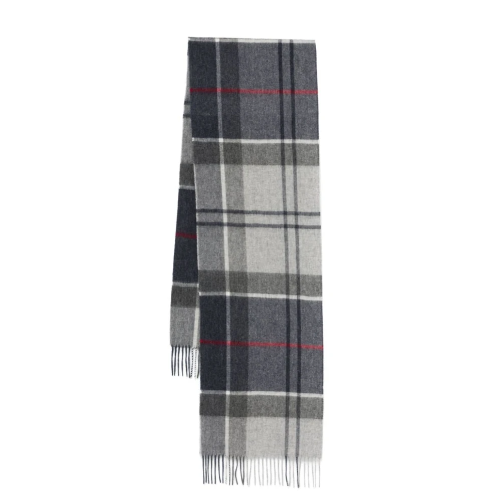 Barbour Tartan Check Wol-Kasjmier Sjaal Gray Heren