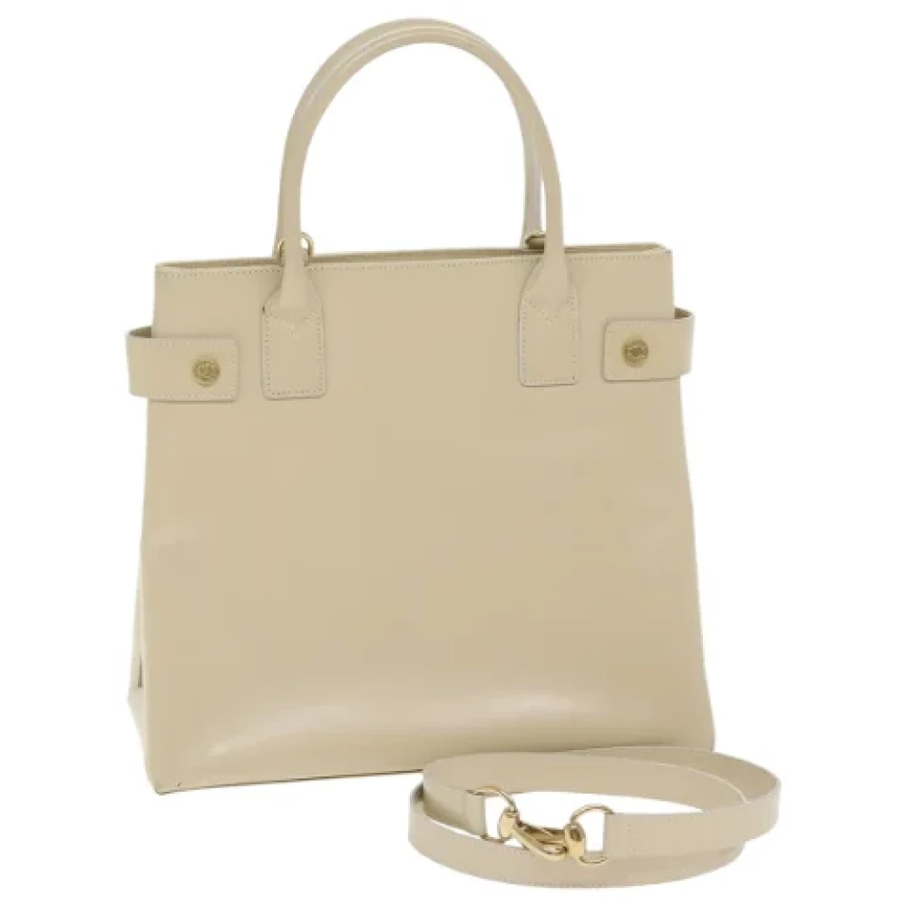 Gucci Vintage Pre-owned Leather handbags Beige Dames