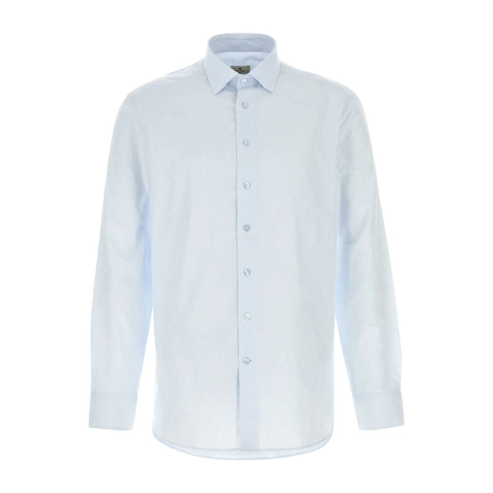 Etro Hombre Azul - Camisa De Jacquard De Algodón - Shirts - L