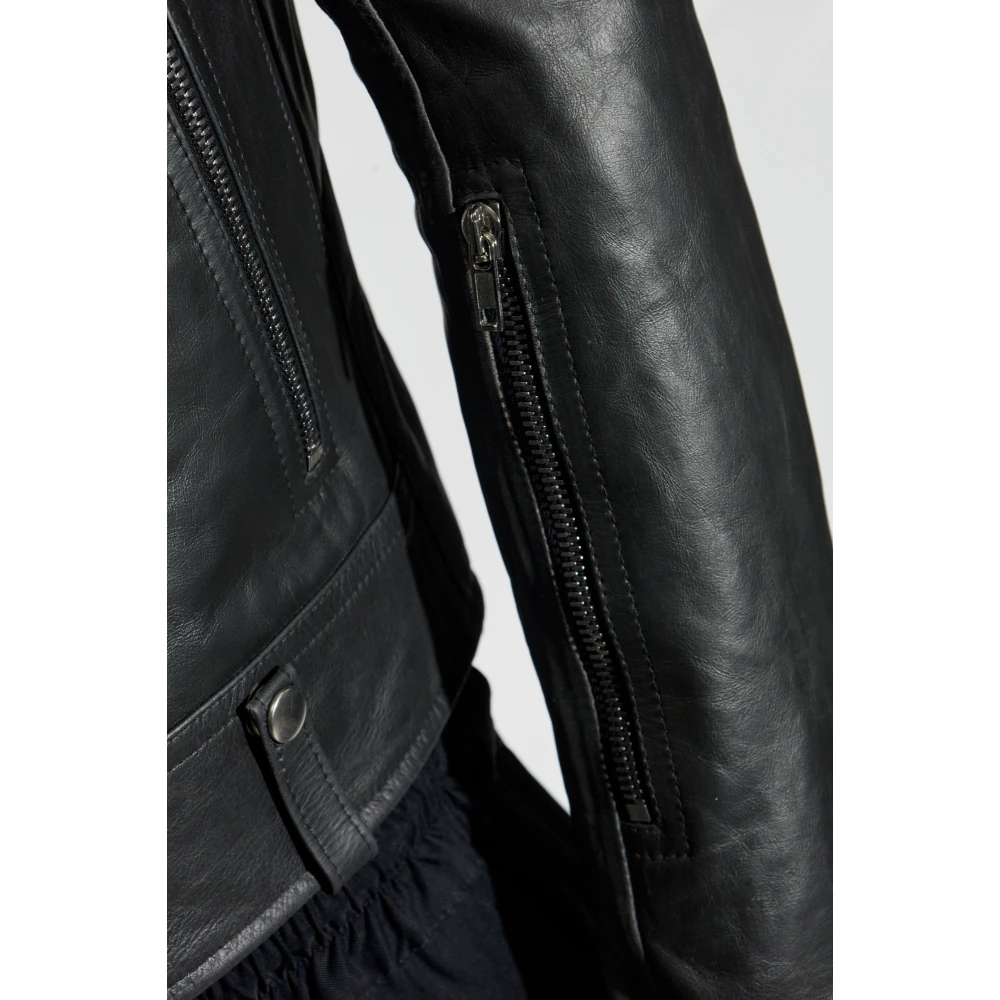 Rick Owens Leren jas Bauhaus Stooges Black Heren