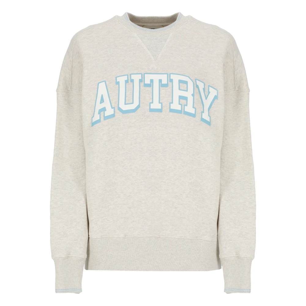 Autry Cotton Crew Neck Sweatshirt Gray Dames