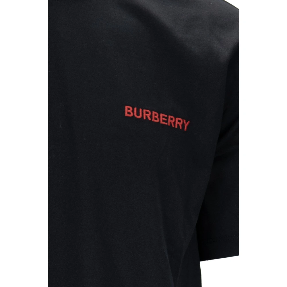 Burberry Heren Crew Neck Katoenen T-Shirt Black Heren